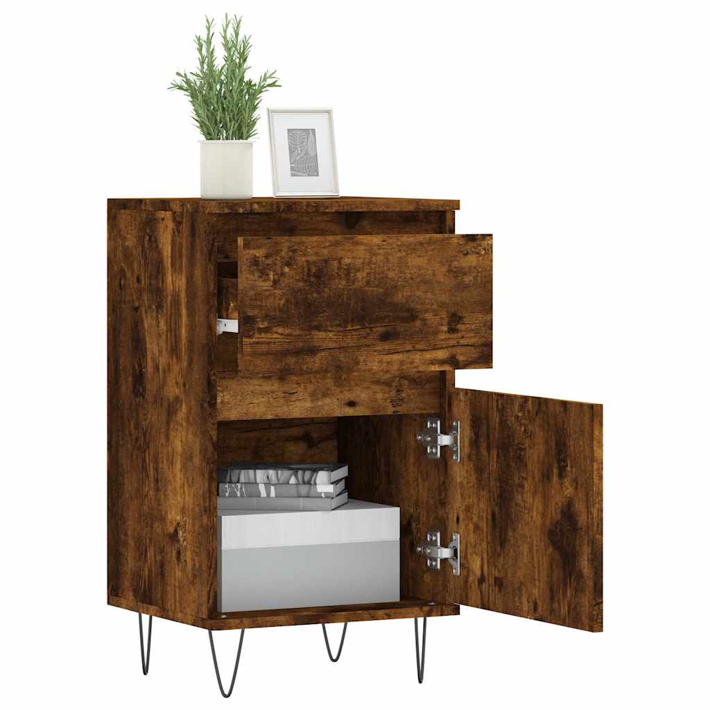vidaXL Sideboard Smoked Oak 40x35x70 cm Engineered Wood