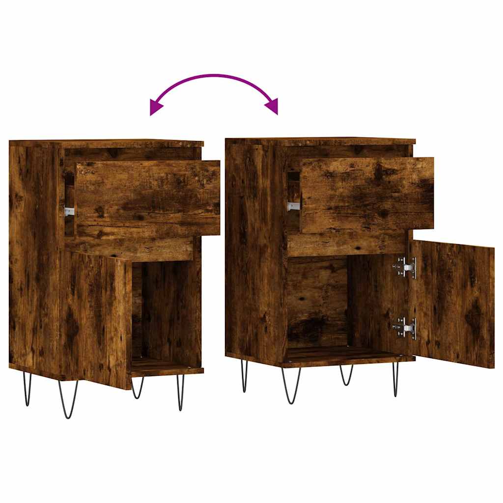 vidaXL Sideboard Smoked Oak 40x35x70 cm Engineered Wood