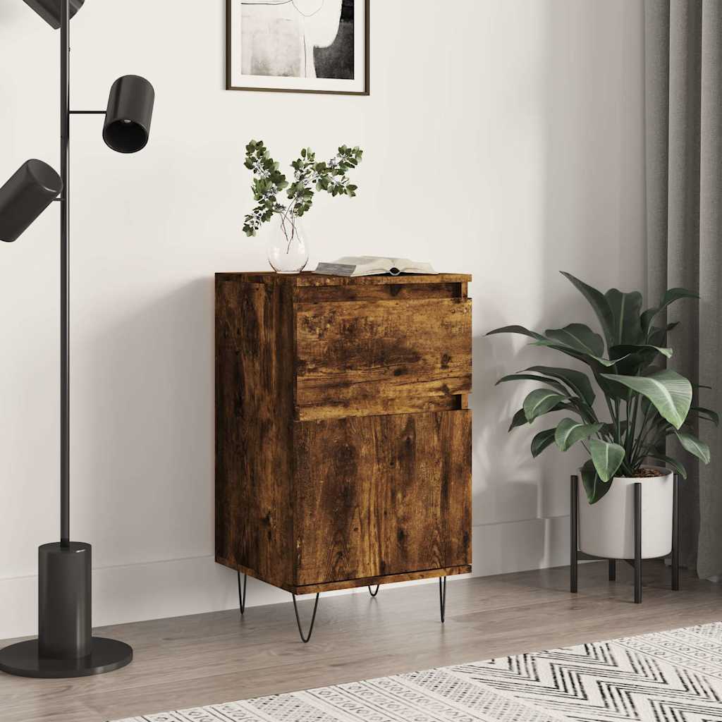 vidaXL Sideboard Smoked Oak 40x35x70 cm Engineered Wood