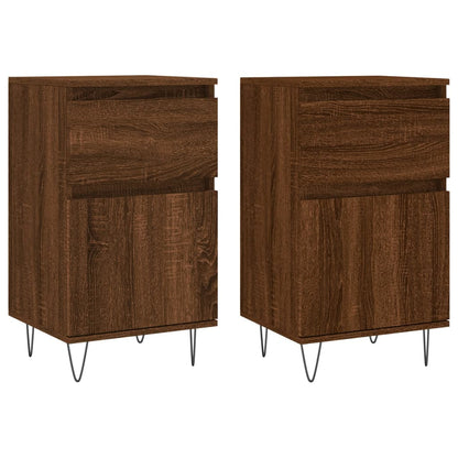 vidaXL Sideboards 2 pcs Brown Oak 40x35x70 cm Engineered Wood