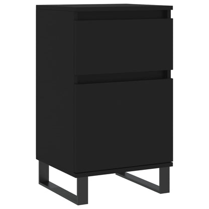 vidaXL Sideboards 2 pcs Black 40x35x70 cm Engineered Wood