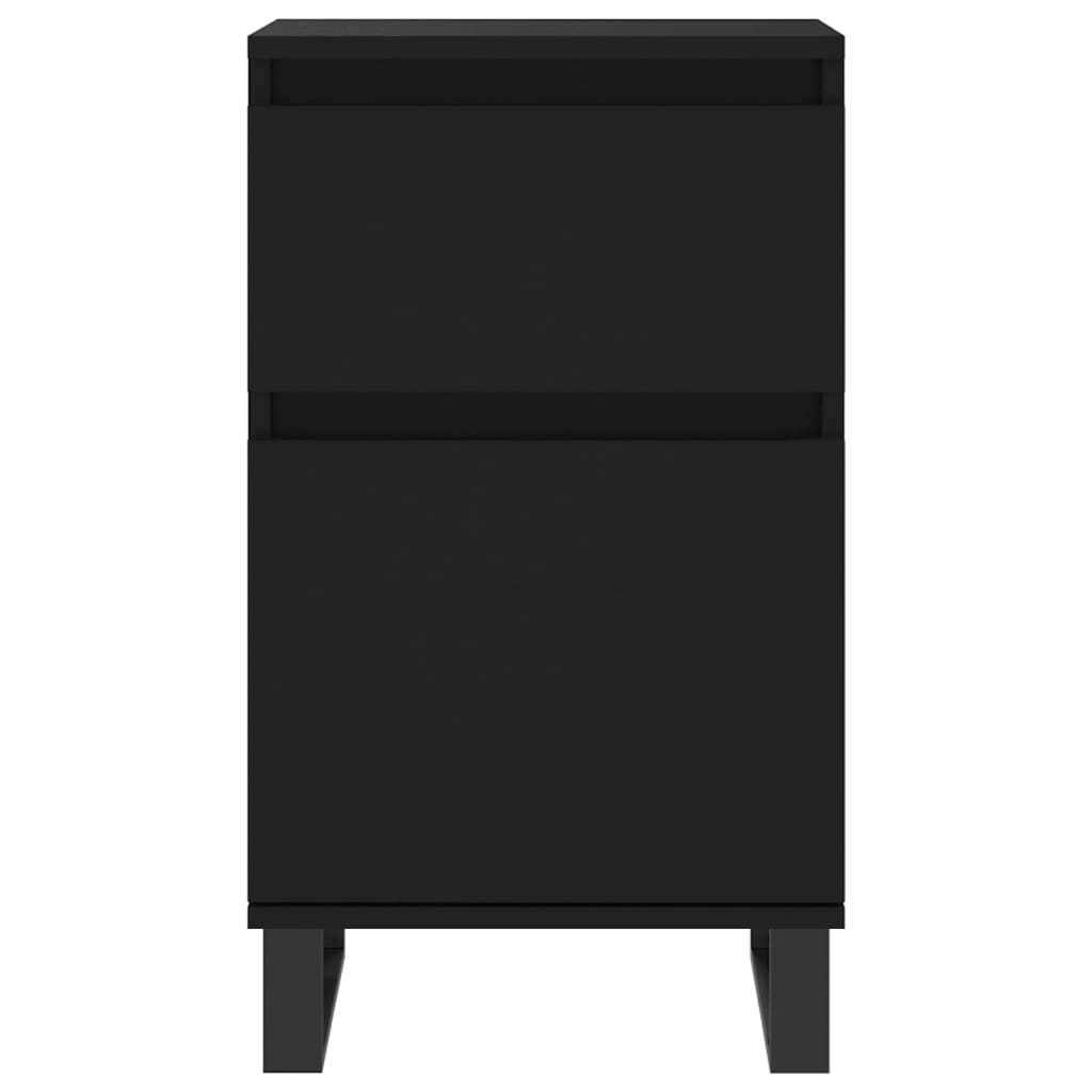 vidaXL Sideboards 2 pcs Black 40x35x70 cm Engineered Wood