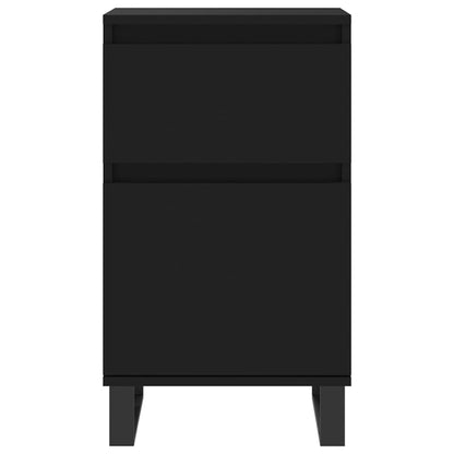 vidaXL Sideboards 2 pcs Black 40x35x70 cm Engineered Wood