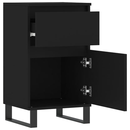 vidaXL Sideboards 2 pcs Black 40x35x70 cm Engineered Wood