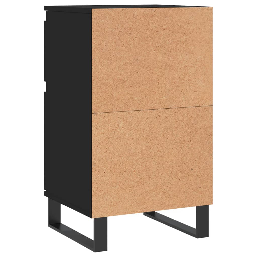 vidaXL Sideboards 2 pcs Black 40x35x70 cm Engineered Wood