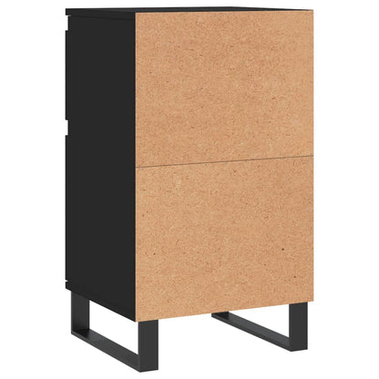 vidaXL Sideboards 2 pcs Black 40x35x70 cm Engineered Wood