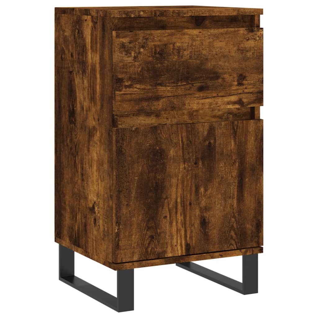 vidaXL Sideboards 2 pcs Smoked Oak 40x35x70 cm Engineered Wood