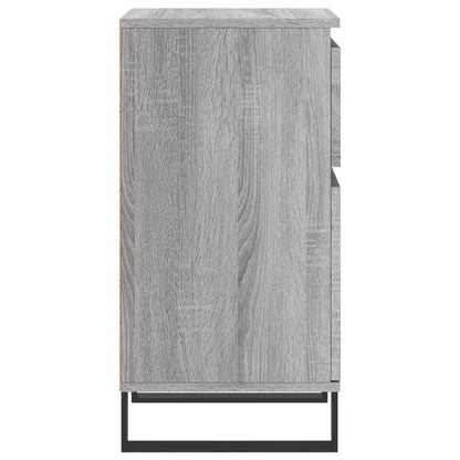 vidaXL Sideboards 2 pcs Grey Sonoma 40x35x70 cm Engineered Wood