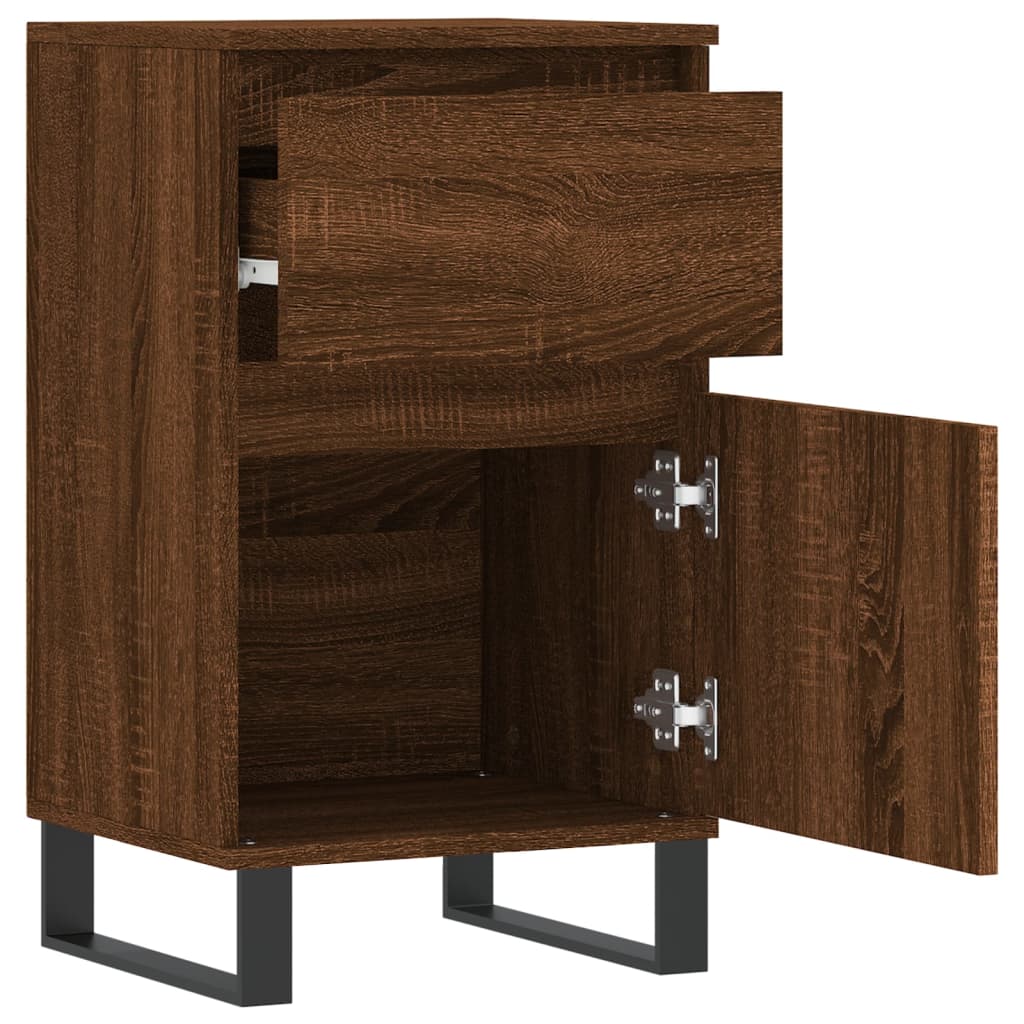 vidaXL Sideboards 2 pcs Brown Oak 40x35x70 cm Engineered Wood