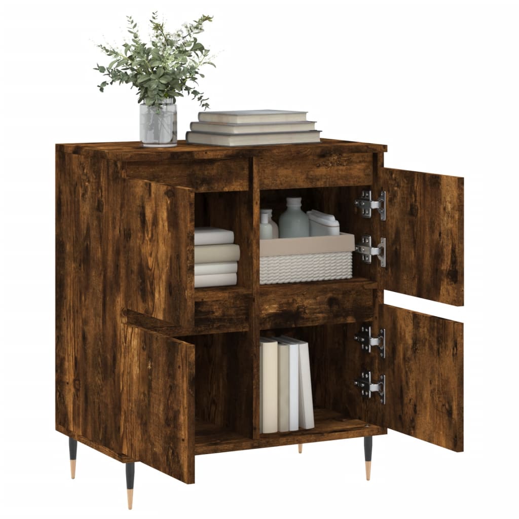 vidaXL Sideboard Smoked Oak 60x35x70 cm Engineered Wood