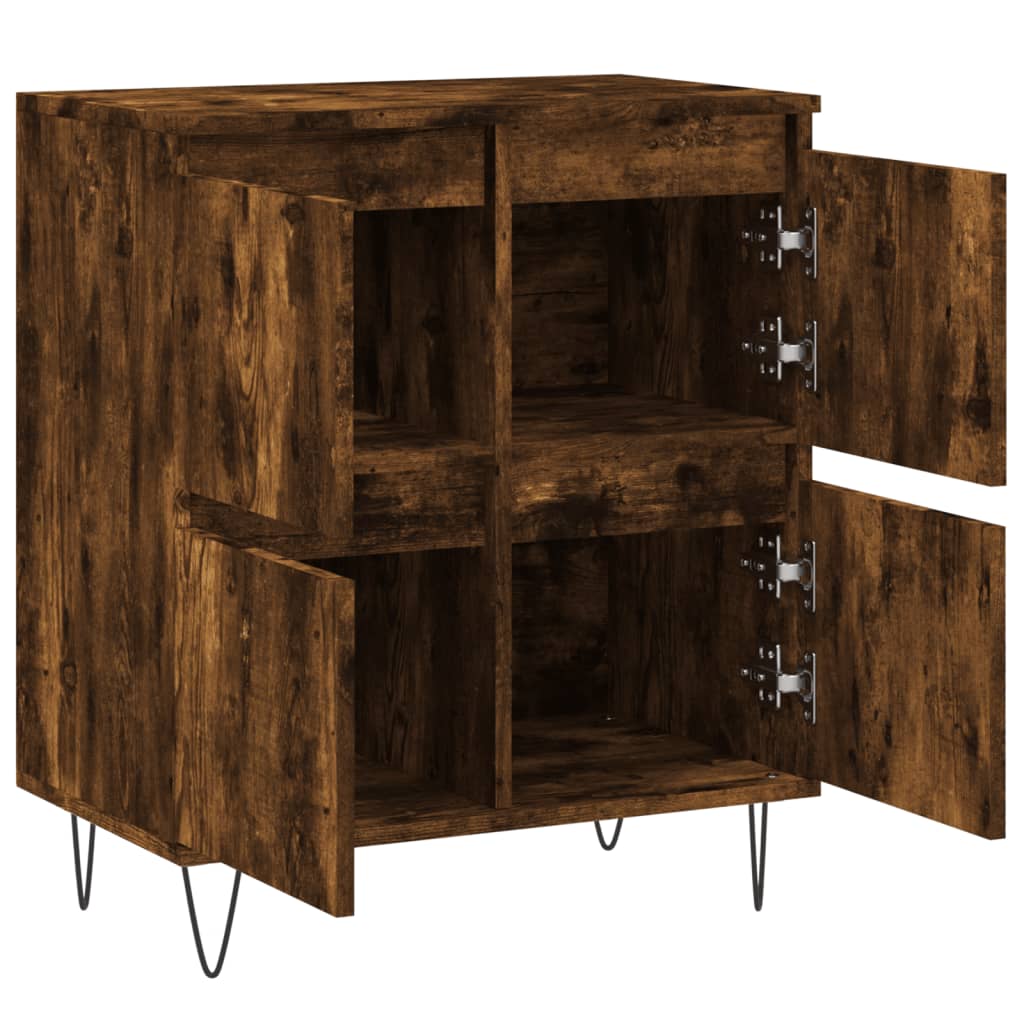 vidaXL Sideboard Smoked Oak 60x35x70 cm Engineered Wood