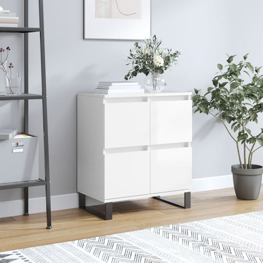 vidaXL Sideboard | High gloss white | Engineered wood | Medium | Sideboard