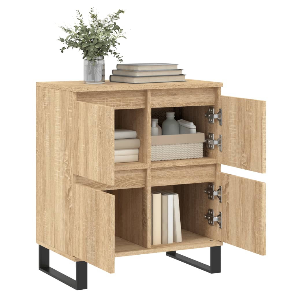vidaXL Sideboard | Sonoma oak | Engineered wood and iron | Medium | Sideboard