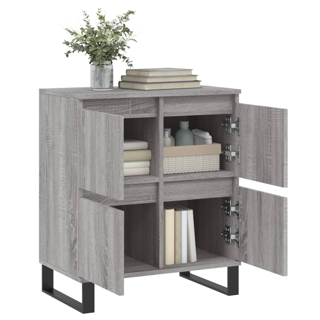 vidaXL Sideboard | Grey Sonoma | Engineered wood, iron | Small | Sideboard
