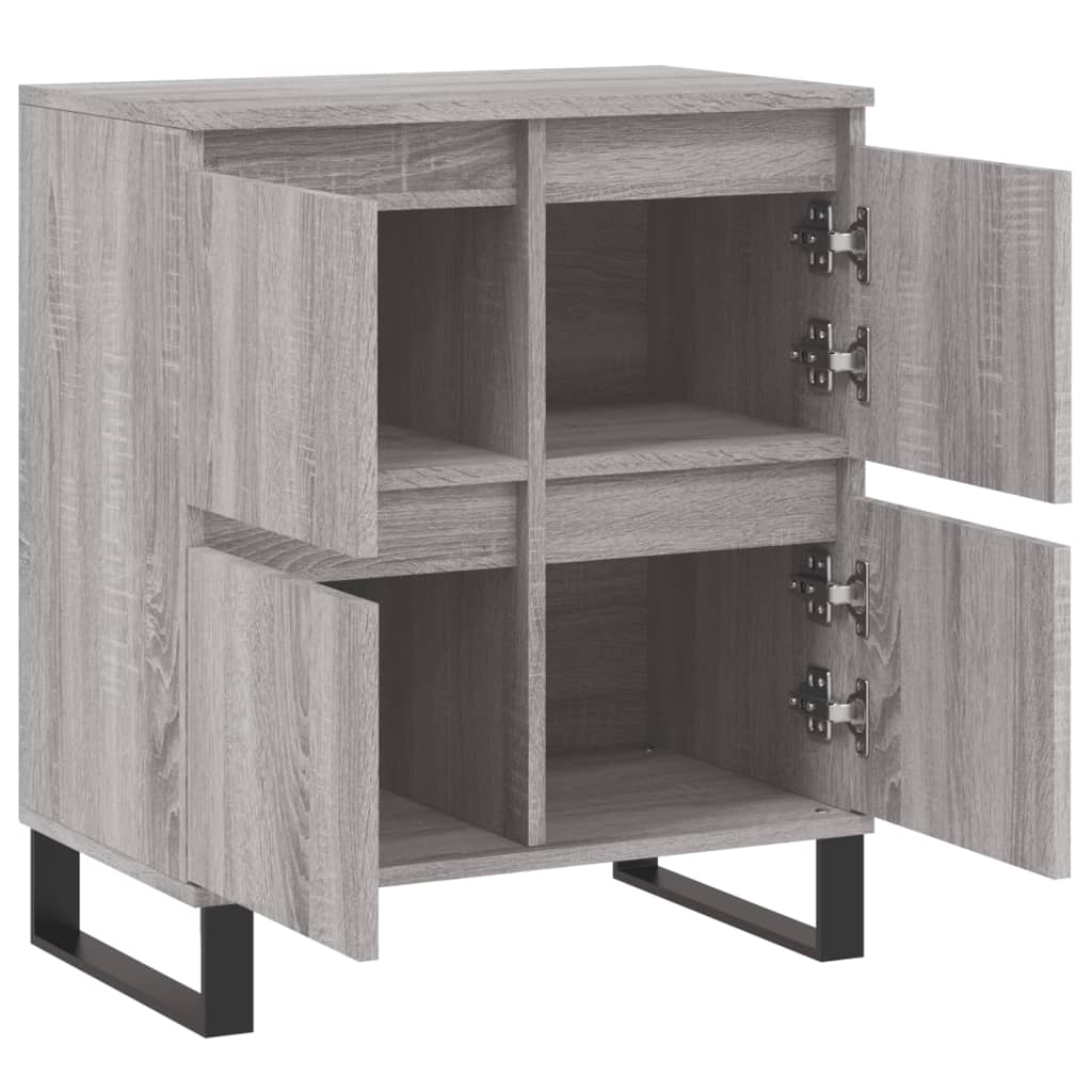 vidaXL Sideboard | Grey Sonoma | Engineered wood, iron | Small | Sideboard