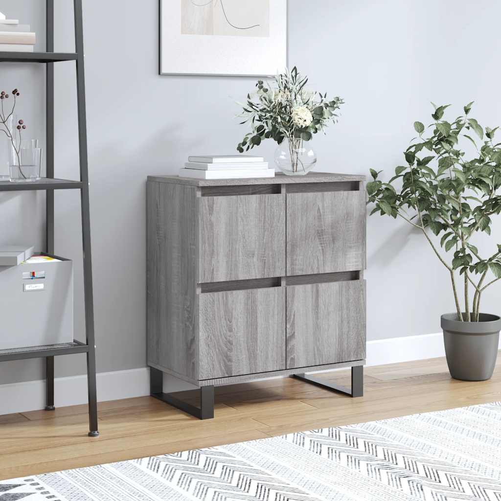 vidaXL Sideboard | Grey Sonoma | Engineered wood, iron | Small | Sideboard