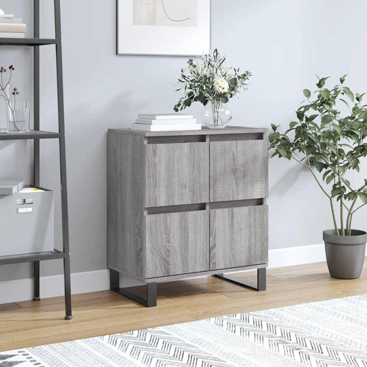 vidaXL Sideboard | Grey Sonoma | Engineered wood, iron | Small | Sideboard
