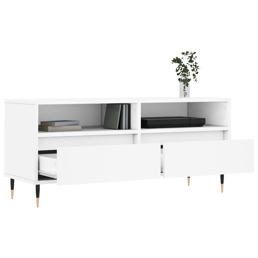vidaXL TV Cabinet White 100x34,5x44,5 cm Engineered Wood