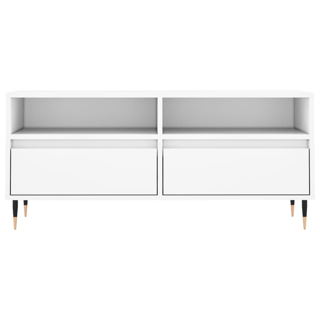 vidaXL TV Cabinet White 100x34.5x44.5 cm Engineered Wood