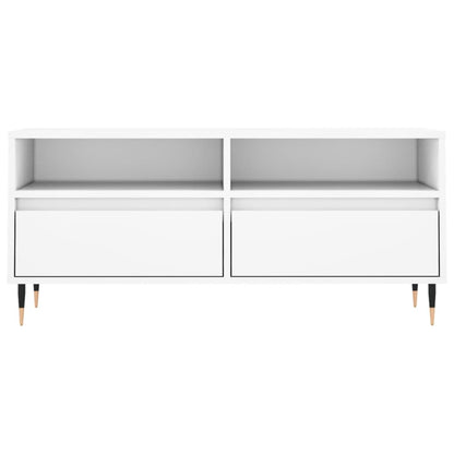 vidaXL TV Cabinet White 100x34.5x44.5 cm Engineered Wood