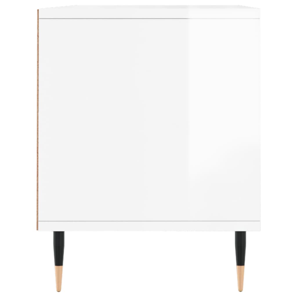 vidaXL TV Cabinet High Gloss White 100x34.5x44.5 cm Engineered Wood