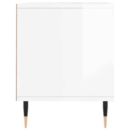 vidaXL TV Cabinet High Gloss White 100x34.5x44.5 cm Engineered Wood