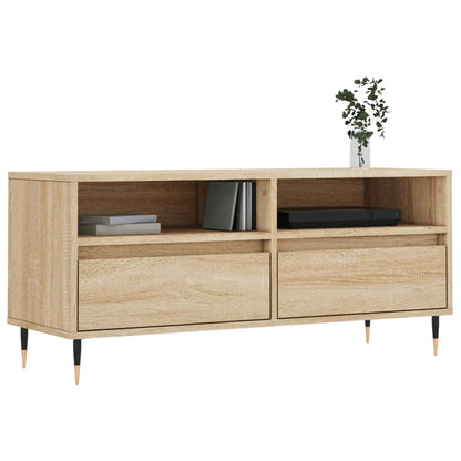 vidaXL TV Cabinet Sonoma Oak 100x34.5x44.5 cm Engineered Wood