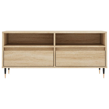 vidaXL TV Cabinet Sonoma Oak 100x34.5x44.5 cm Engineered Wood