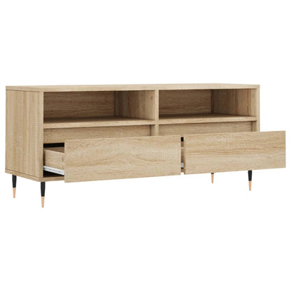 vidaXL TV Cabinet Sonoma Oak 100x34.5x44.5 cm Engineered Wood