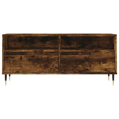 vidaXL TV Cabinet Smoked Oak 100x34.5x44.5 cm Engineered Wood