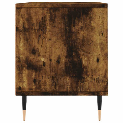vidaXL TV Cabinet Smoked Oak 100x34.5x44.5 cm Engineered Wood