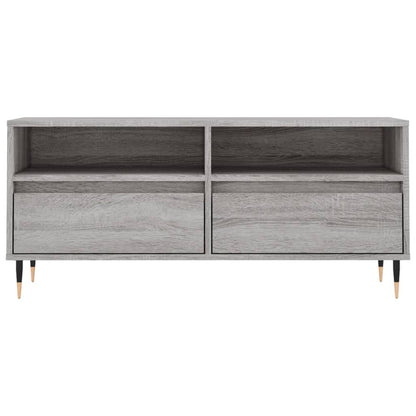 vidaXL TV Cabinet Grey Sonoma 100x34.5x44.5 cm Engineered Wood