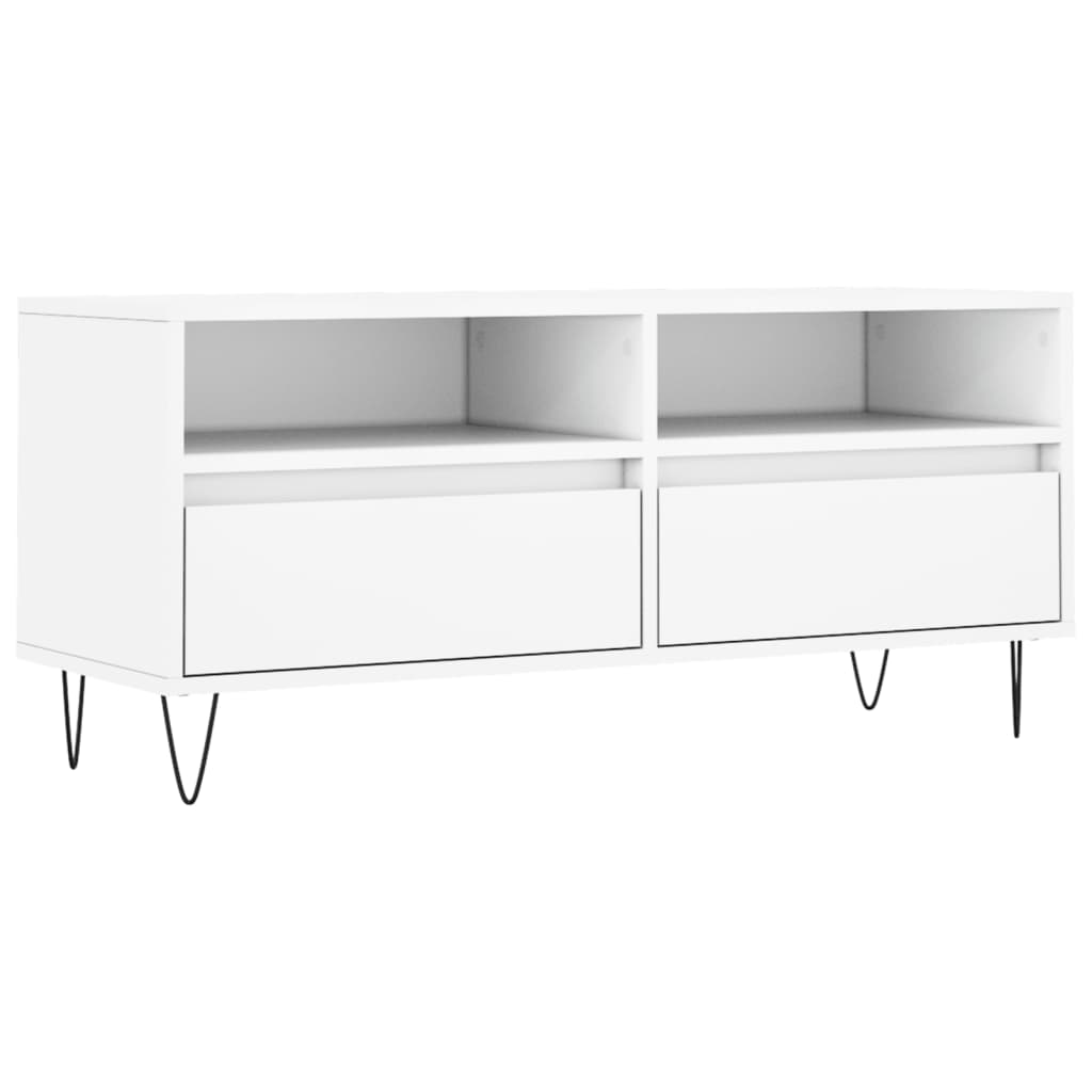 vidaXL TV Cabinet White 100x34,5x44,5 cm Engineered Wood