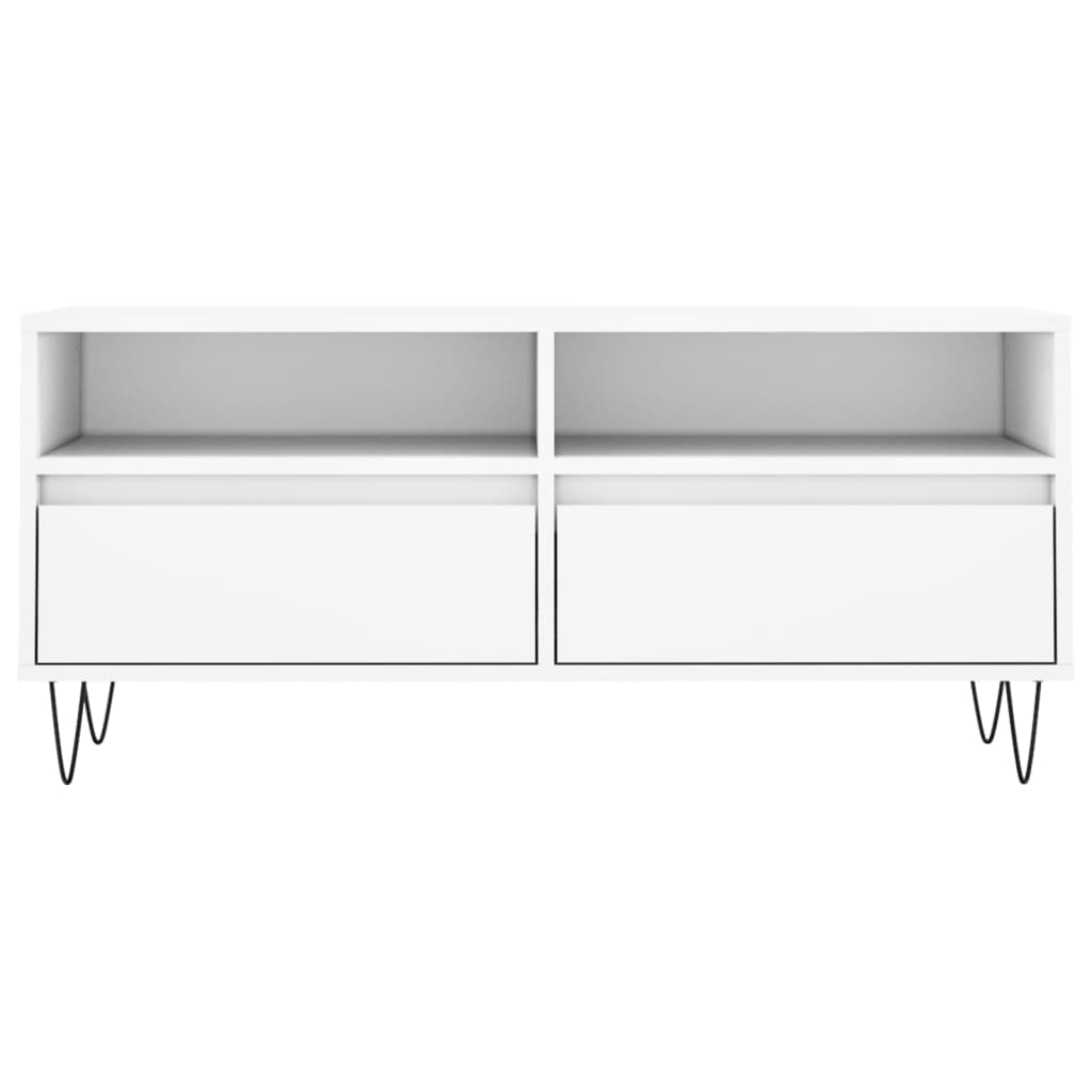 vidaXL TV Cabinet White 100x34.5x44.5 cm Engineered Wood
