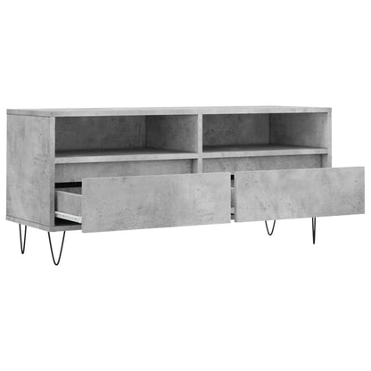 vidaXL TV Cabinet Concrete Grey 100x34.5x44.5 cm Engineered Wood
