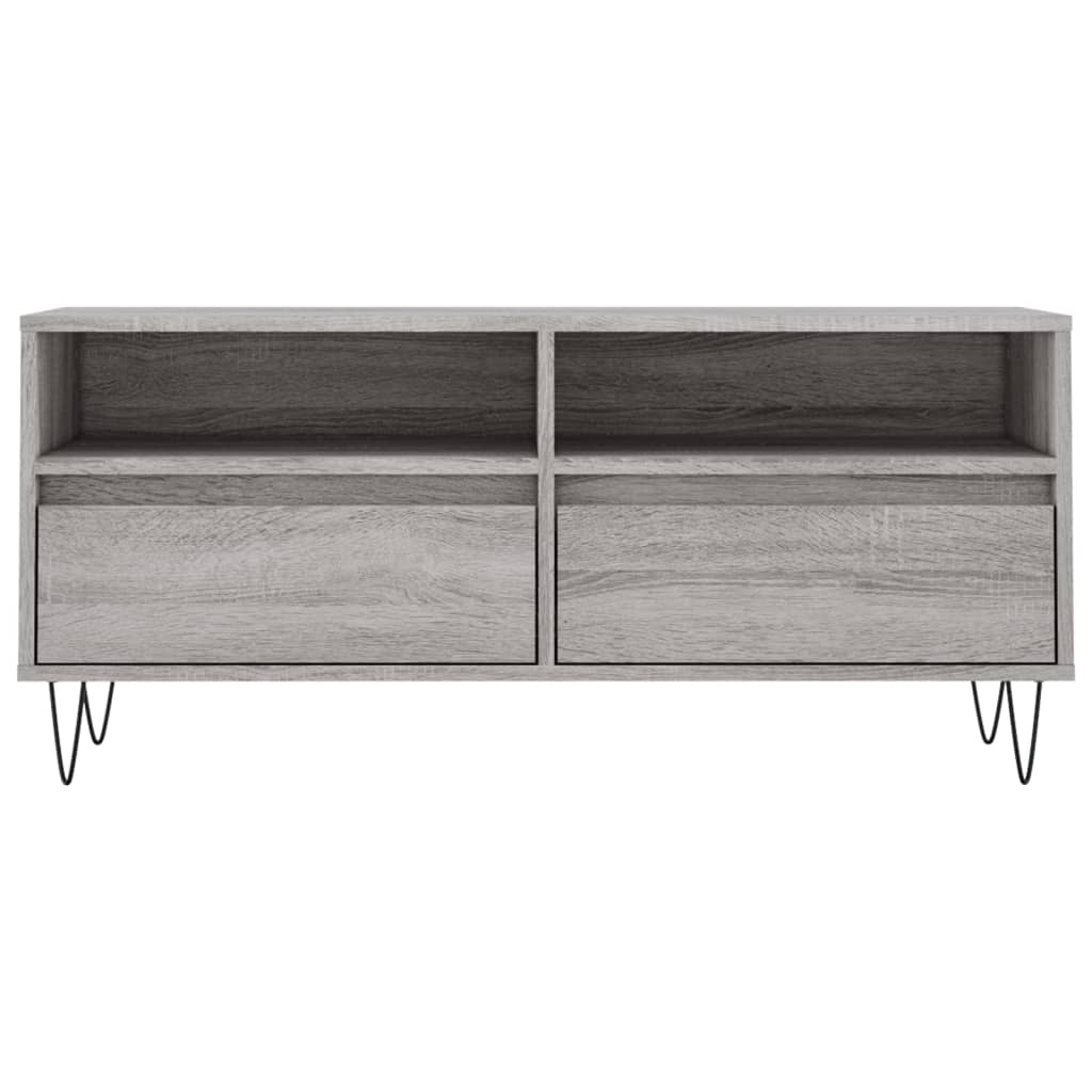 vidaXL TV Cabinet Grey Sonoma 100x34.5x44.5 cm Engineered Wood