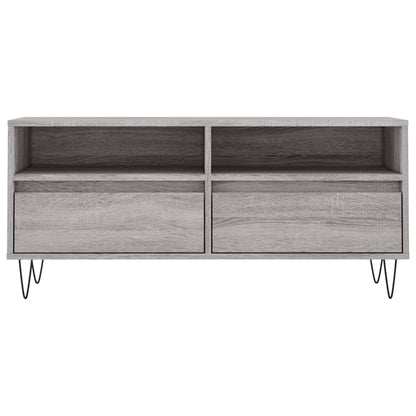 vidaXL TV Cabinet Grey Sonoma 100x34.5x44.5 cm Engineered Wood