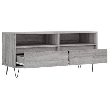 vidaXL TV Cabinet Grey Sonoma 100x34.5x44.5 cm Engineered Wood