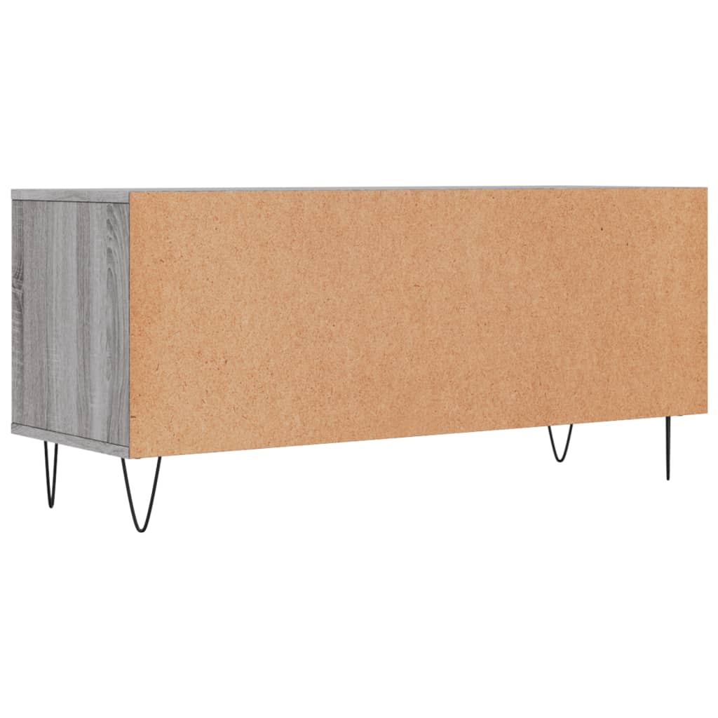vidaXL TV Cabinet Grey Sonoma 100x34.5x44.5 cm Engineered Wood