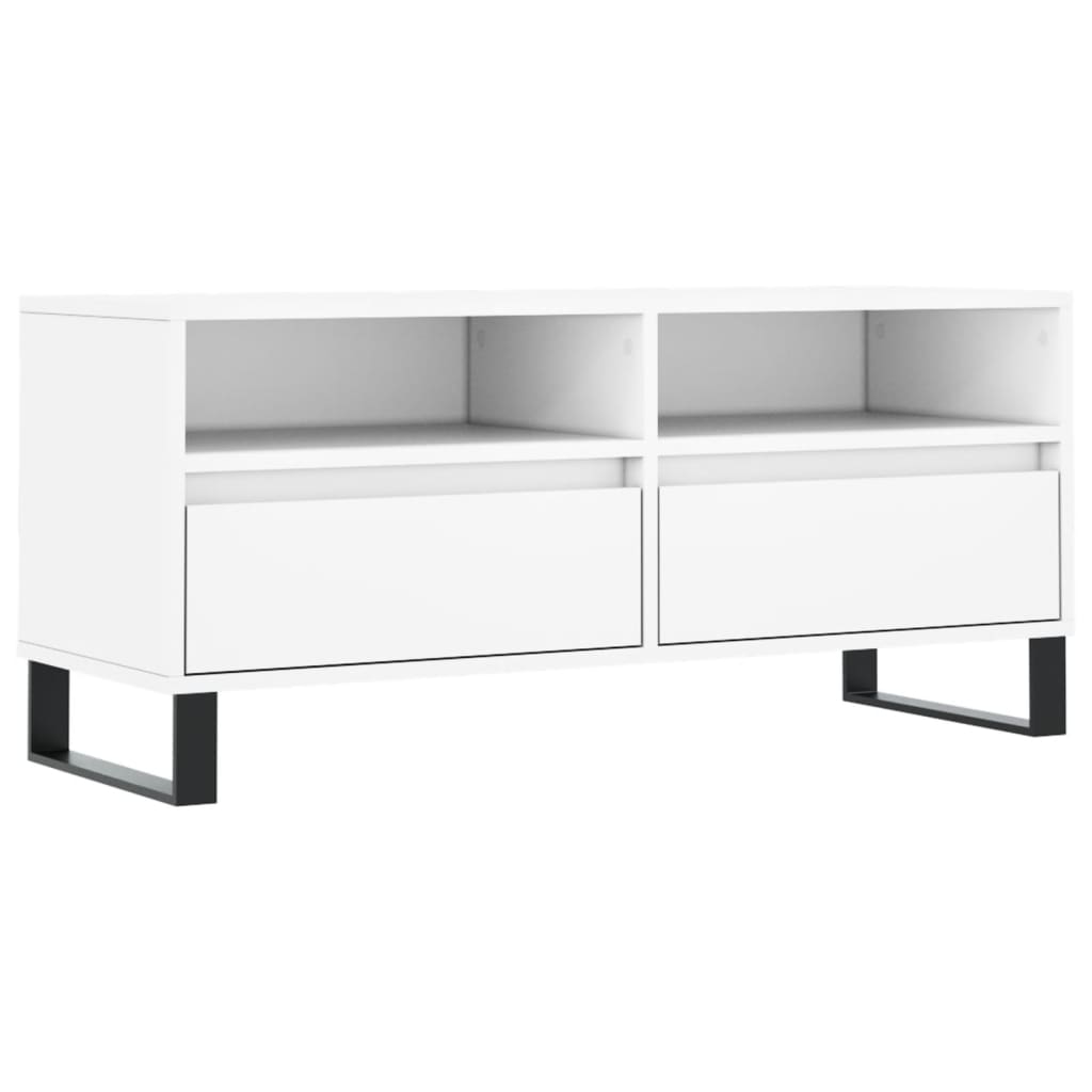 vidaXL TV Cabinet White 100x34.5x44.5 cm Engineered Wood