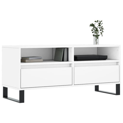 vidaXL TV Cabinet White 100x34.5x44.5 cm Engineered Wood