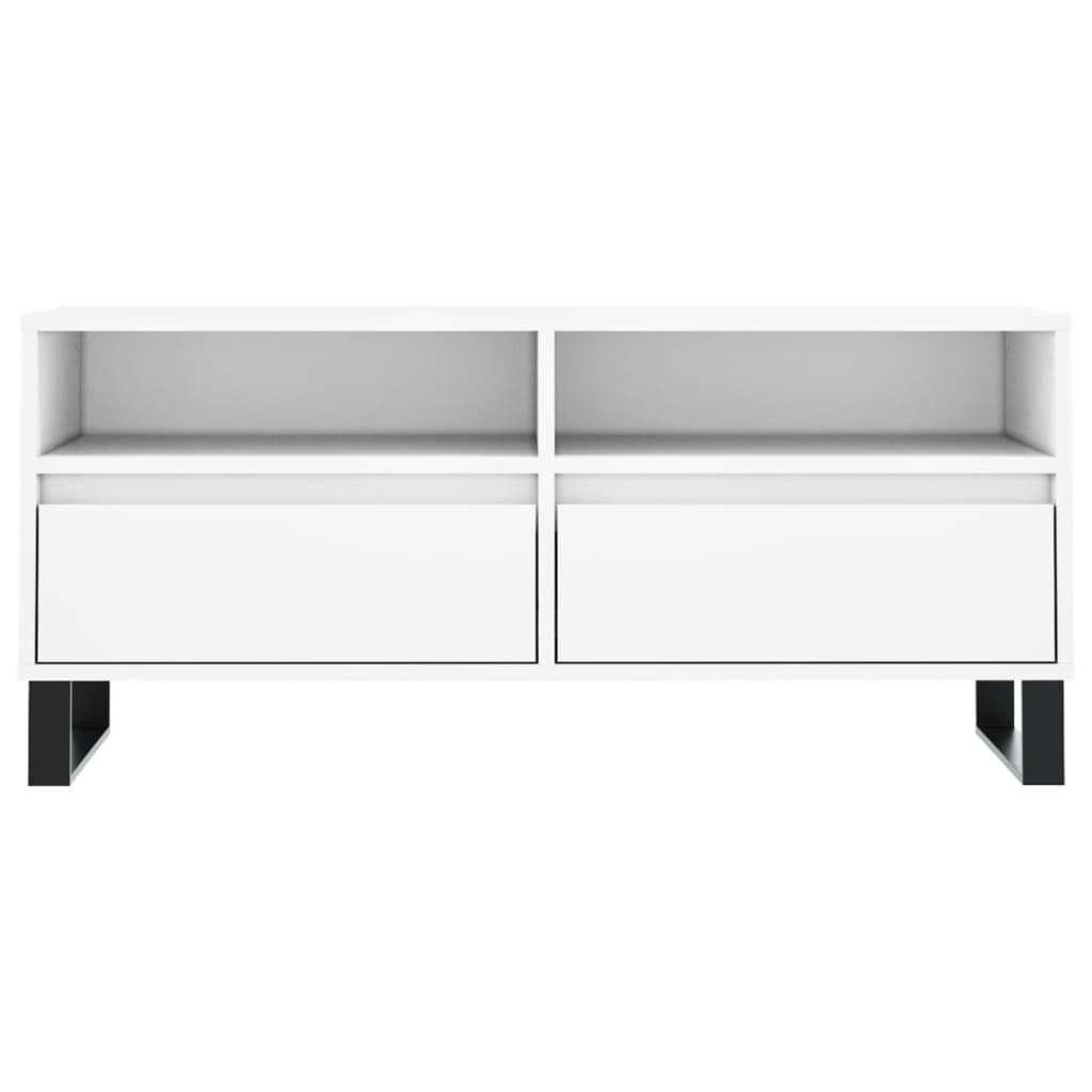 vidaXL TV Cabinet White 100x34.5x44.5 cm Engineered Wood