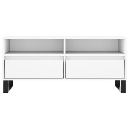 vidaXL TV Cabinet White 100x34.5x44.5 cm Engineered Wood