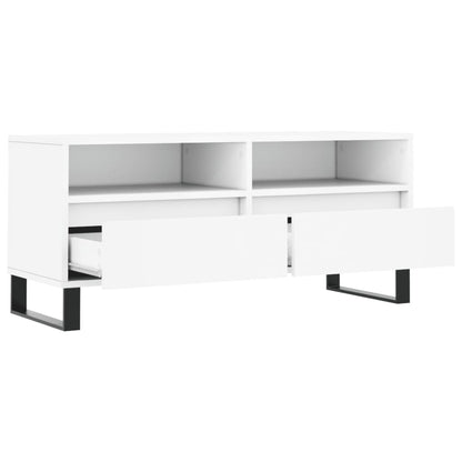 vidaXL TV Cabinet White 100x34.5x44.5 cm Engineered Wood