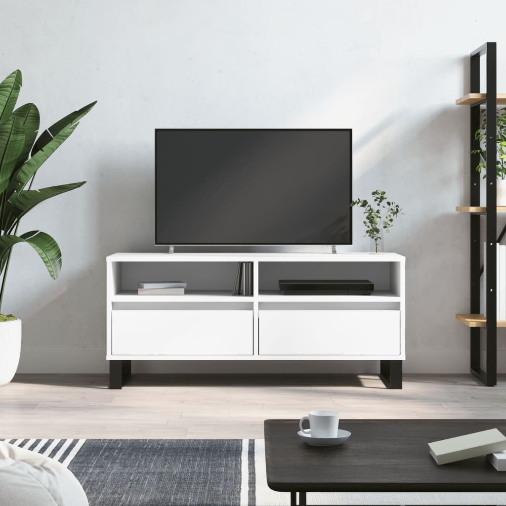 vidaXL TV Cabinet White 100x34,5x44,5 cm Engineered Wood