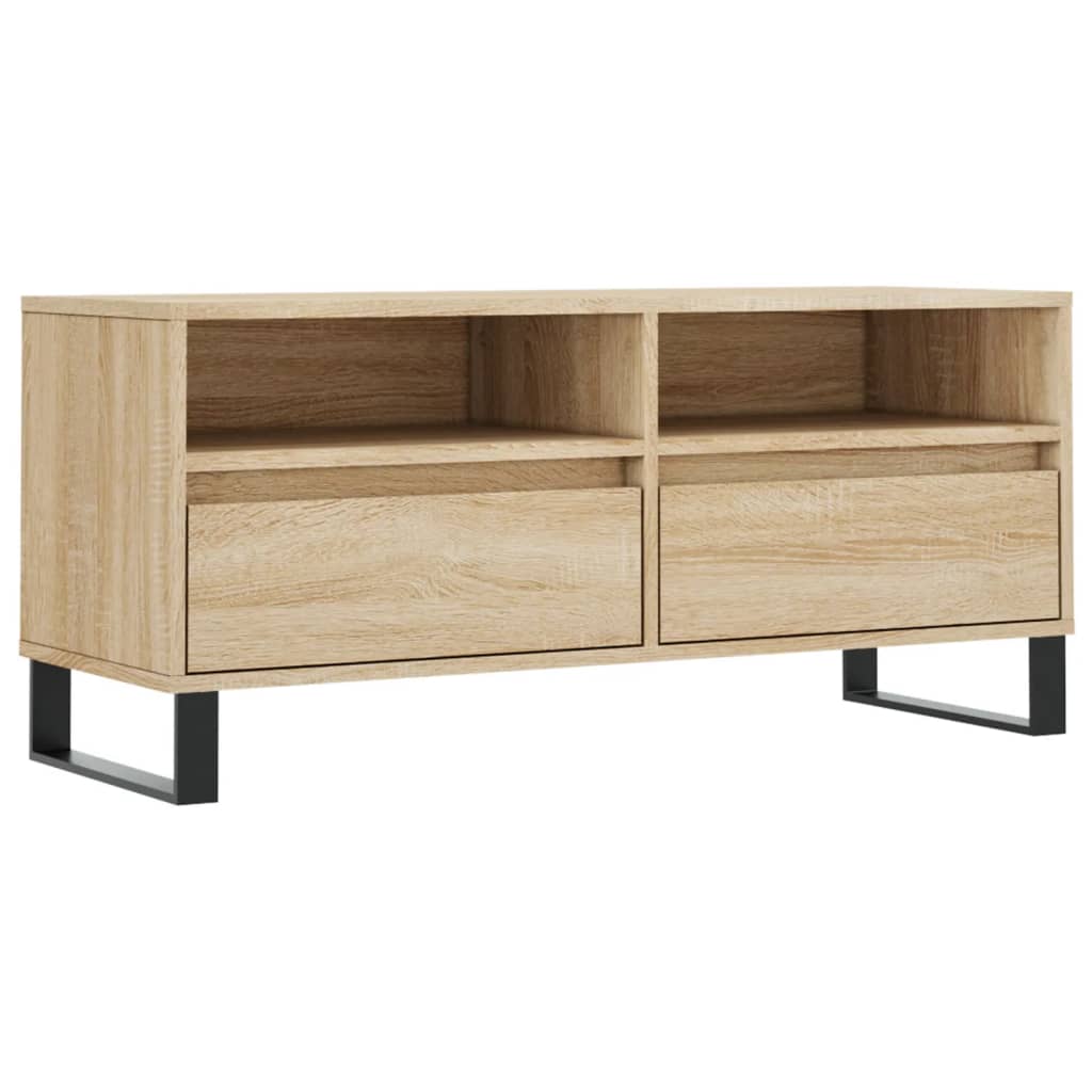 vidaXL TV Cabinet Sonoma Oak 100x34,5x44,5 cm Engineered Wood