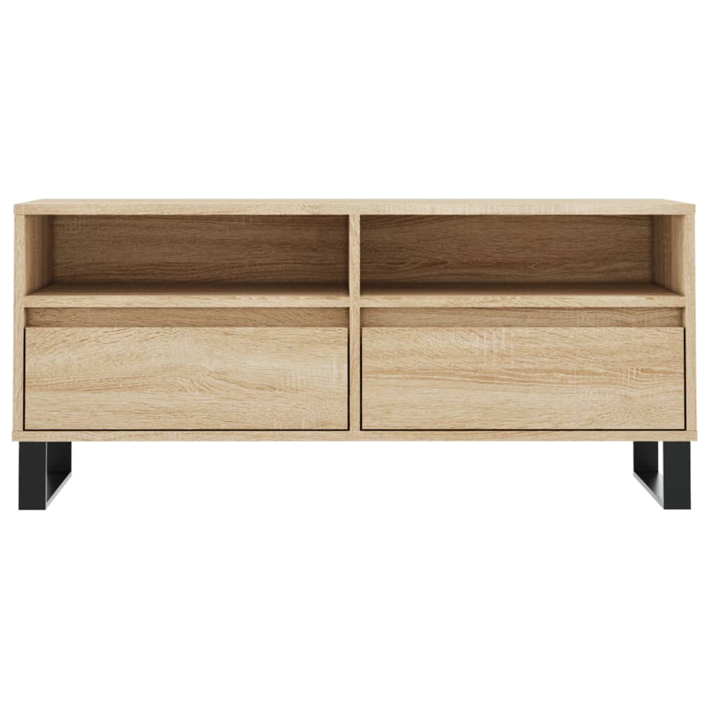 vidaXL TV Cabinet Sonoma Oak 100x34.5x44.5 cm Engineered Wood