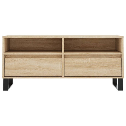 vidaXL TV Cabinet Sonoma Oak 100x34.5x44.5 cm Engineered Wood