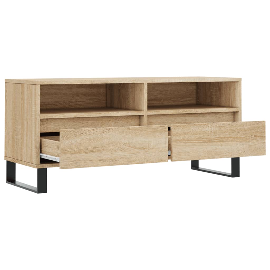 vidaXL TV Cabinet Sonoma Oak 100x34,5x44,5 cm Engineered Wood