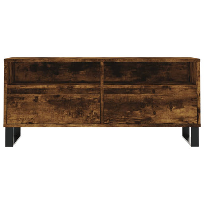 vidaXL TV Cabinet Smoked Oak 100x34,5x44,5 cm Engineered Wood